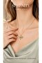 Silvery Wing Zircon Dragonfly Steel Necklace - 2
