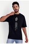 Vertical Printed Oversize Cotton T-shirt