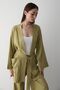 Khaki 100% Cotton Belted Kimono Set with Pockets - 8491 - 3