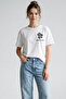 Faded Memory Rose Printed Oversize Unisex T-Shirt 100% Cotton White T-Shirt