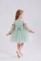 Girl's Evening Dress, Glittery Flower Detail, Off-The-Shoulder Tulle Sleeves, Age 4-7 - 4
