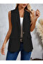 Women's Sleeveless Collared Front Single Button Atlas Jacket - 4