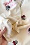 Mnn Character Embroidered Premium Oversize Girls' Set - Cream - 5