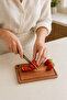 Grain Beech Wood 3-Piece Cutting and Presentation Board Set - S/M/L Cutting Board with Liquid Channel and Hanging Hole - 4