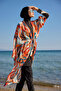 Remsa Hijab Swimsuit with Single Kaftan Kimono Pareo Orange RP027 Lotus