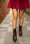 (Salvador) Real Leather Zipper Cowboy Boots Genuine Flotter Leather Western Women's Casual Boots Brown - 4