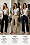 Women's V-Neck Cotton Flexible Snap Body T-Shirt-White - 5