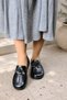 Black Gray Leather Casual Shoes Model Name: Baku