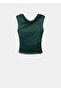 Asymmetrical Neckline Translucent Top - 3
