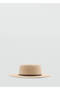 Natural Fiber Hat with Contrast Tie Detail - 2