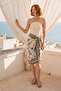 Emerald Jewels Patterned Beach Pareo - Shiny Fabric That Doesn'T Show through - 75X155 cm - 3