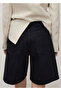 High Waisted Bermuda Denim Shorts - 4
