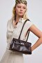 Giselle Kilitli Baguette Bag Bitter Coffee - 3