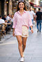 Women's Oversize Long Shirt Powder 1001 - 2