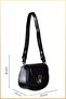 Women's clam detailed modern design hand and shoulder bag - black - 2