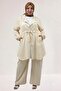 67019 Large Size Tie-Waist Pants Jacket Nora Set - Beige - 4