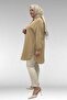 58091 Large Size Muslin Shirt with Elastic Sleeves - Beige - 4