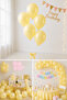 30-Pack Yellow Macaron Balloons Light Soft Pastel Birthday Balloons Chick Banana Lemon Vanilla Yellow - 4