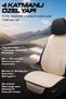 Thai Feather Auto Seat Cushion Set with Pockets & Anti-Sweat Back - Seat Protection Cover (Front & Rear Full Set) - 5