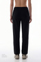 Black Modal Straight High Waist Pants - 3