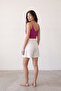 Women's Rope Strap Ribbed Knitwear Undershirt Vişne 23S1017 - 4