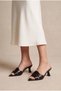 Ugio Cross-Strap Pointed Toe Women's Heeled 3.5 cm Heel Slippers - Mule Shoes - 8