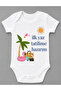I'M Ready for My First Summer Vacation Printed Baby Bodysuit with Snap Fasteners
