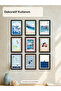 Summer Themed Set of 9 Postcards 10X15 cm Decorative Gift Note Card and Bookmark - 4