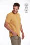 Yellow Regular Fit 100% Cotton Non-Curling Polo Collar T-Shirt