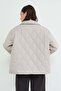 Water Wave Patterned Oversized Buttoned Coat - 8