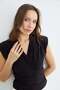 Shoulder Shoulder Pad Piece Double-Breasted Collar Blouse