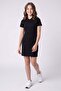 Basic Half-Zip Polo Collar Girls' Dress - 2