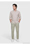 Beige Plain Casual Fit Long Woven Casual 100% Linen Shirt - 2