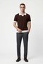 Men's Comfortable Fit Polo Collar Knitwear T-Shirt - 4