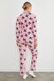 Bow Patterned Suede Pajama Set - 8