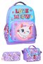 Girl's 3-Piece Set Character Cat Printed Thermal Foil Nutrition Primary School Backpack with Pen Holder - 2
