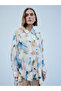 Lcw Modest Mixed Shirt Collar Patterned Satin Women's Tunic