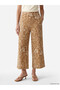 Two Mt Shop Quality Lcwaikiki Classic Yellow Patterned Standard & Regular Wide Leg Women's Trousers - 2
