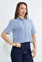 Striped Oversize Crop Shirt - 2