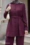 Belted Plum Double Set - 2