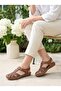 051 Walnut Genuine Soft Leather Anatomical Women's Sandals - 4