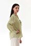Buttoned Loose Shirt with Tie Front - 4