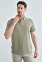 Honeycomb Fabric Snap Fastener Polo Collar T-Shirt - 5