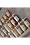 Spice Jar Borosilicate Glass Jar 280 Cc (ROUND) 18 Pieces with Transparent Lids (EXCLUDING STANDS) - 7