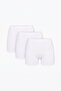 3-Piece Women's Laser Cut High Waist Gathering Invisible Shorts Boxer
