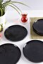Milano Glass Cake-Dessert Plate Set of 6 Anthracite - Serving Presentation Plate Cake Set Dowry Serving Plate Kitchen Glass Plate Cake Plate Guest Presentation Plate | |   6Th Set Plate | |   Anthracite Kitchen Utensils Glass - 7