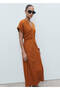 Midi Dress with Gathered Sides - 7