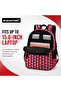 School Bag, 3 Compartments, Large Capacity, Water Resistant | Backpack for School, College & Office Use (Red) - 3