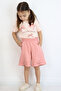 Girl's Shorts Set with Bow Patterned Shorts and Bow Accessories, Ages 1.5-5, Powder - 2