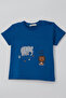 Baby Boy Shorts Set Cute Animal Friends 9 Months-3 Years, Cobalt Blue - 8